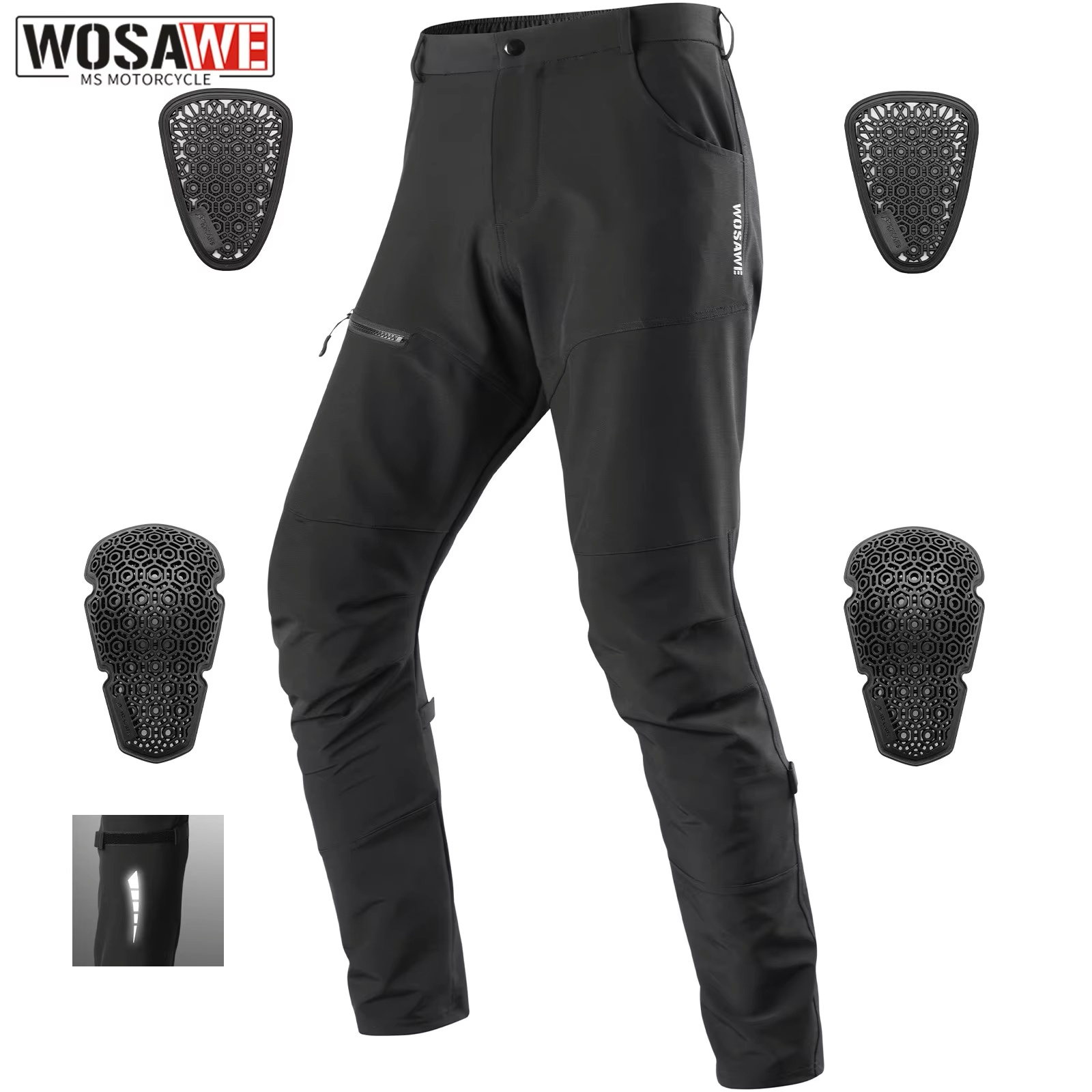 Motorcycle Gear Jeans - WOSAWE Nieuwe motorbroek Off-road rijbroek Ademende