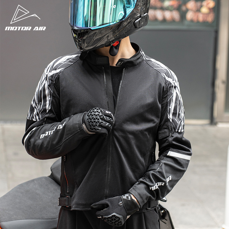 Motorcycle Gear Mesh - Zwarte motorjas Herenkleding Rijuitrusting Nieuwste zomer