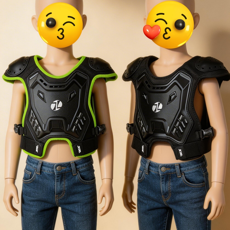 Motorcycle Gear Kids - Kinderen motorfiets beschermvest borst- en rugbeschermer