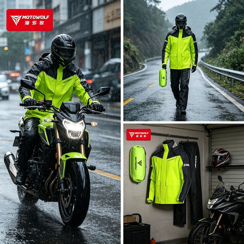 Motorcycle Gear Mesh - MOTOWOLF Motorfiets Regenjas Accessoires Waterdichte Regenpak