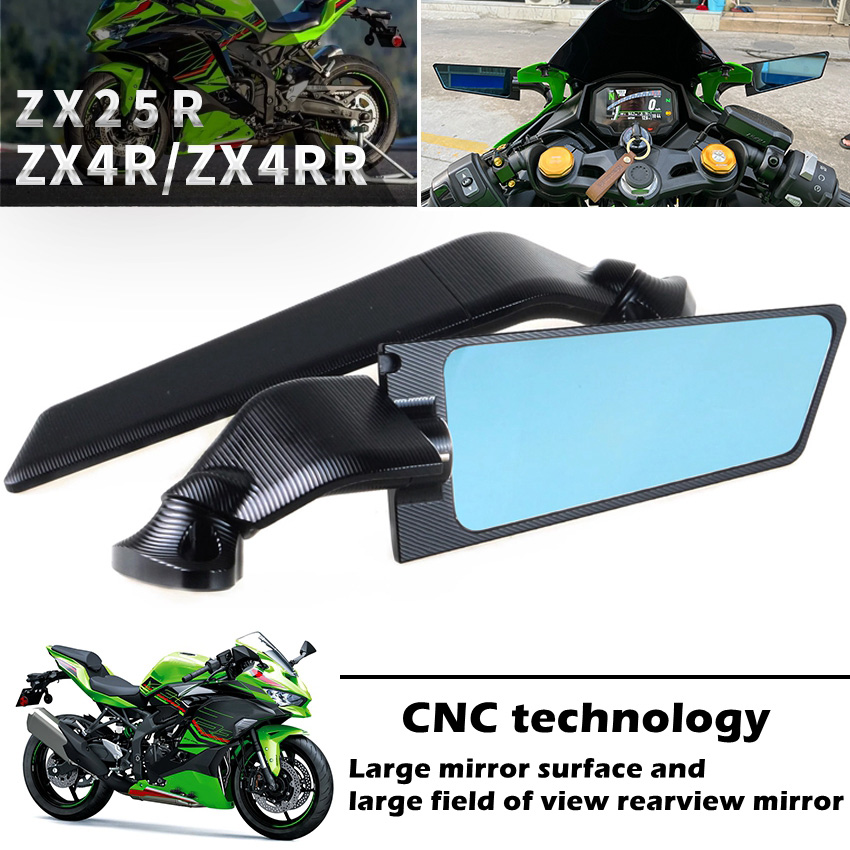 Mirror Extender Bar - Voor KAWASAKI ZX4RR/ZX25R/ZX6R/ZX10R/NINJA400/NINJA500 CNC Aluminium Achteruitkijkspiegel