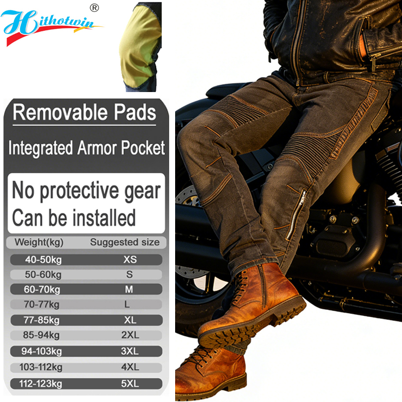 Motorcycle Gear Jeans - Heren motorjeans van kevlar, geschikt voor