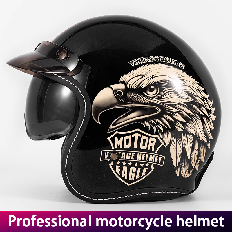 Unisex retro driekwart motorhe - Motorcycle Gear Vintage recensie en prijs