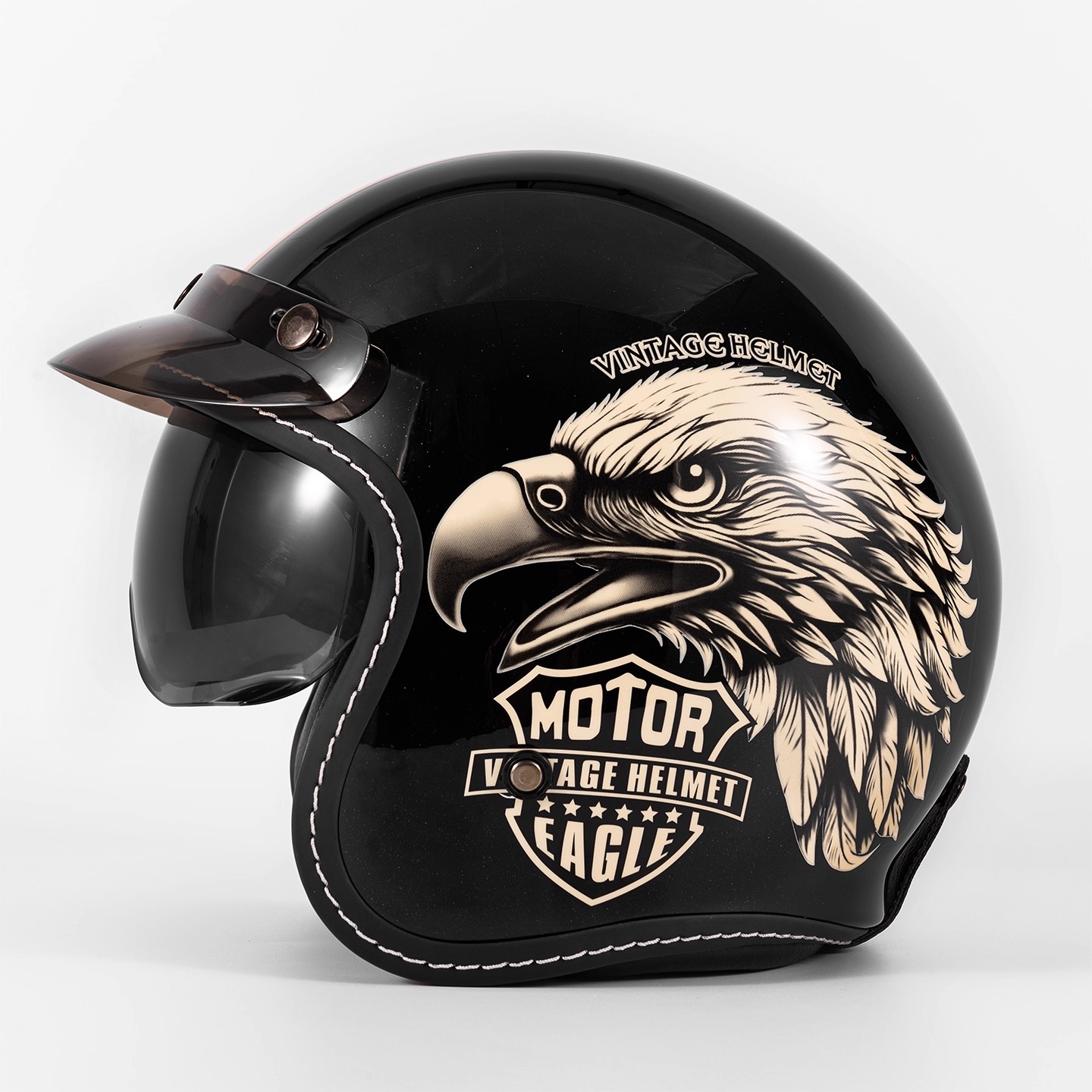 Unisex retro driekwart motorhe - Motorcycle Gear Vintage recensie en prijs