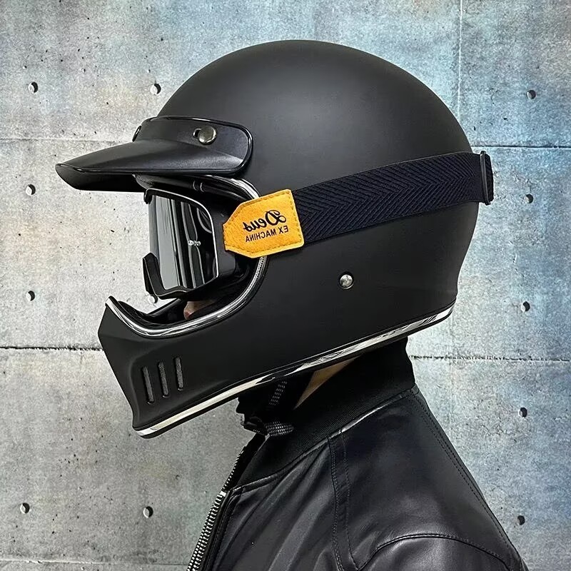 Vintage motorcrosshelm met vol - Motorcycle Gear Vintage recensie en prijs