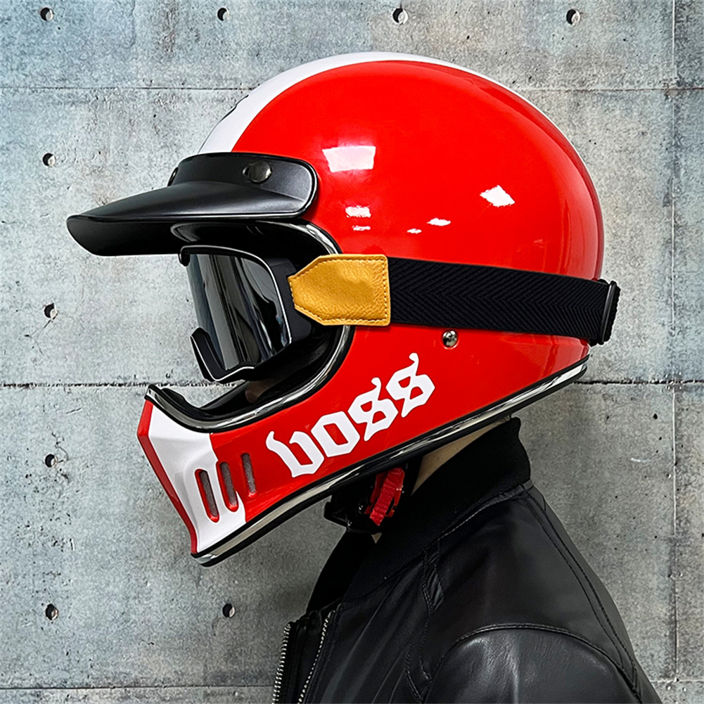 Vintage motorcrosshelm met vol - Motorcycle Gear Vintage recensie en prijs