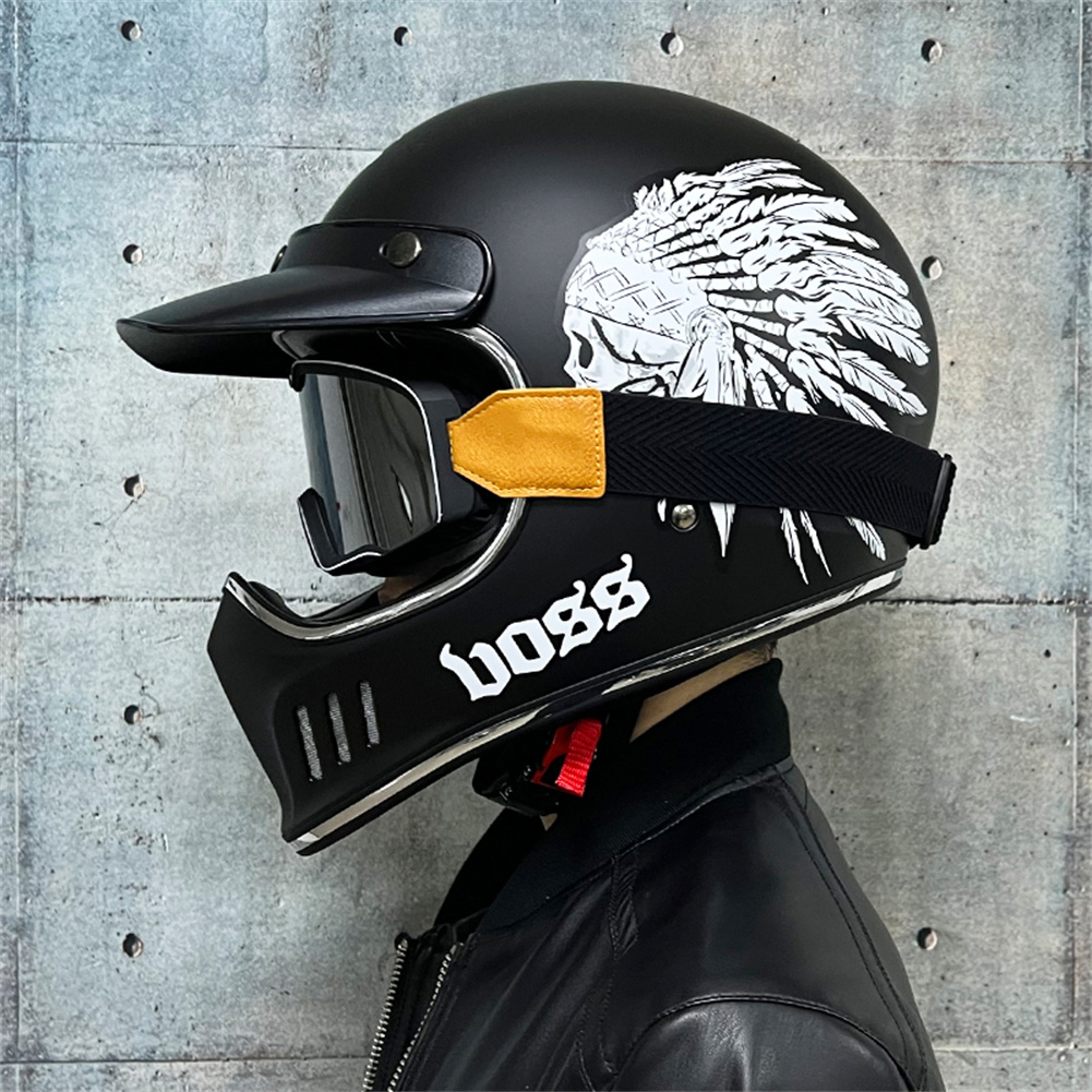 Vintage motorcrosshelm met vol - Motorcycle Gear Vintage recensie en prijs
